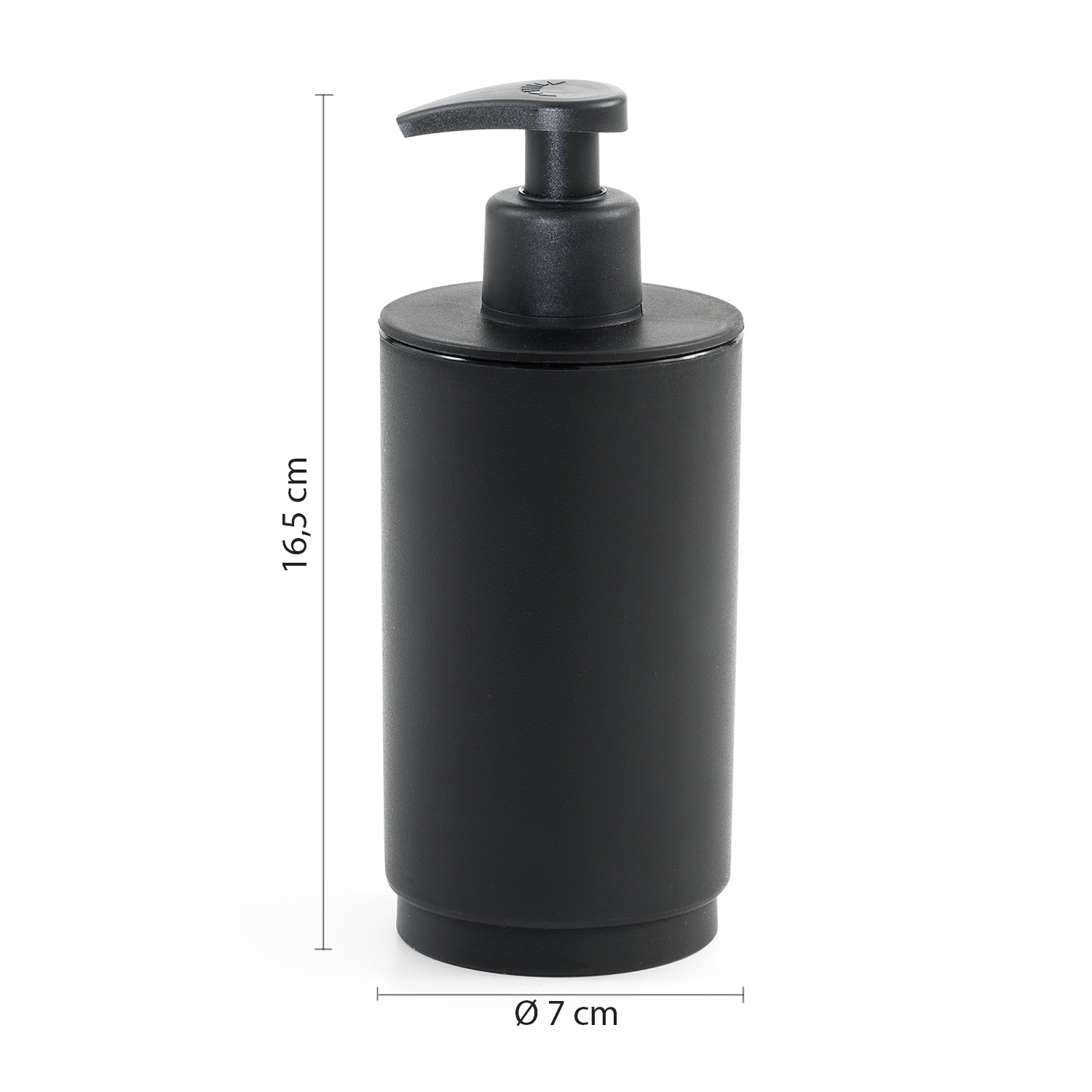 gedy-sharon-distributeur-savon-noir-mat-poser image 2