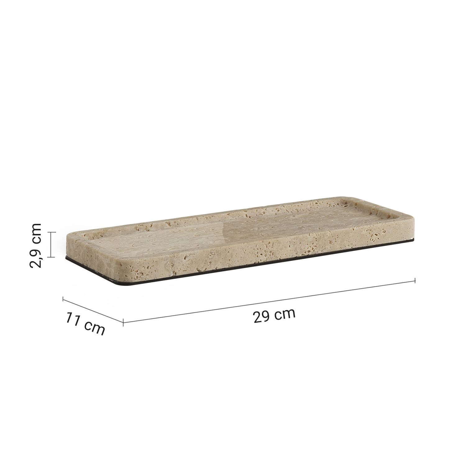 gedy-silvy-plateau-porte-objets-travertino-poser image 2