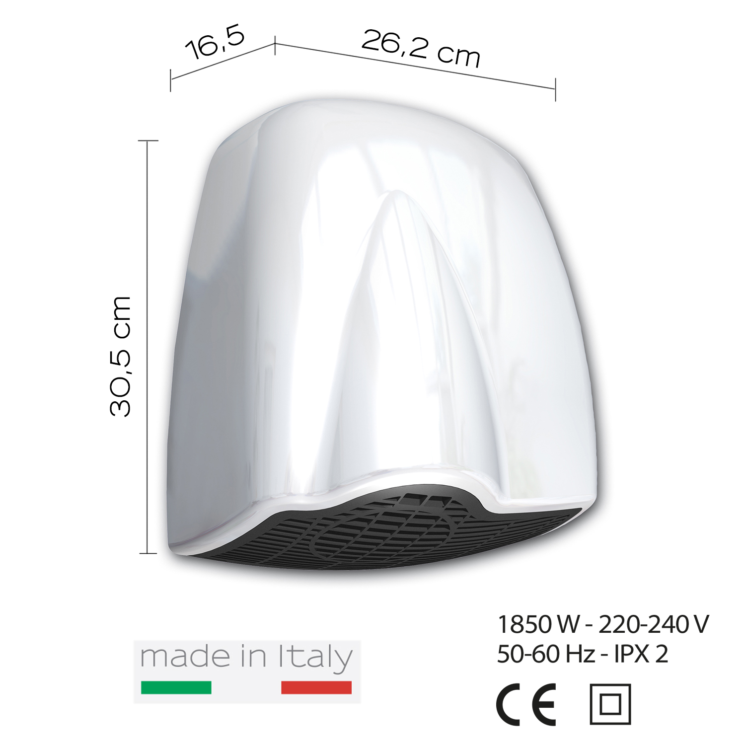 gedy-brisa-s-che-mains-automatique-blanc image 2
