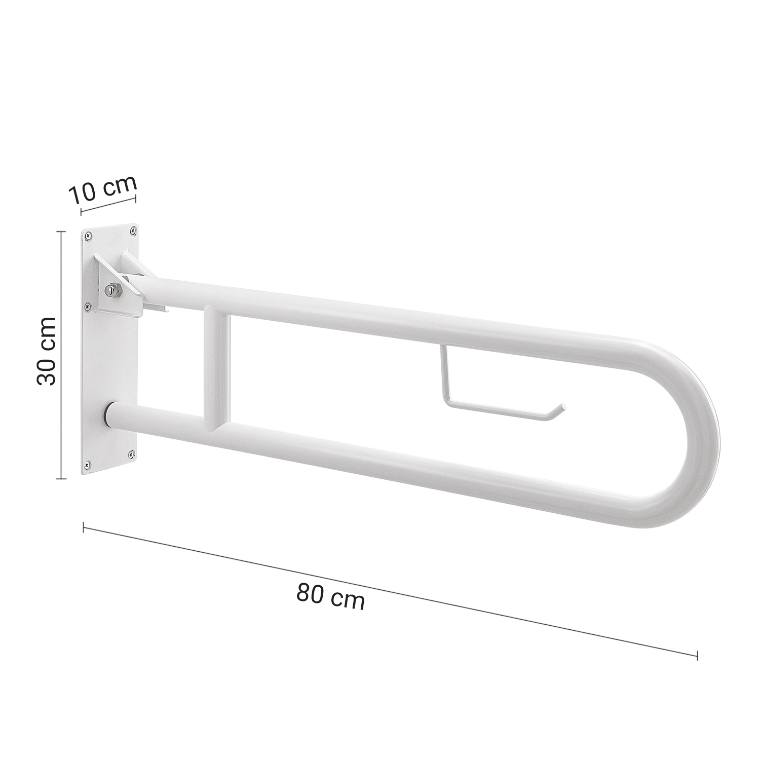 gedy-snug-barre-appui-repliable-wc-blanc image 2