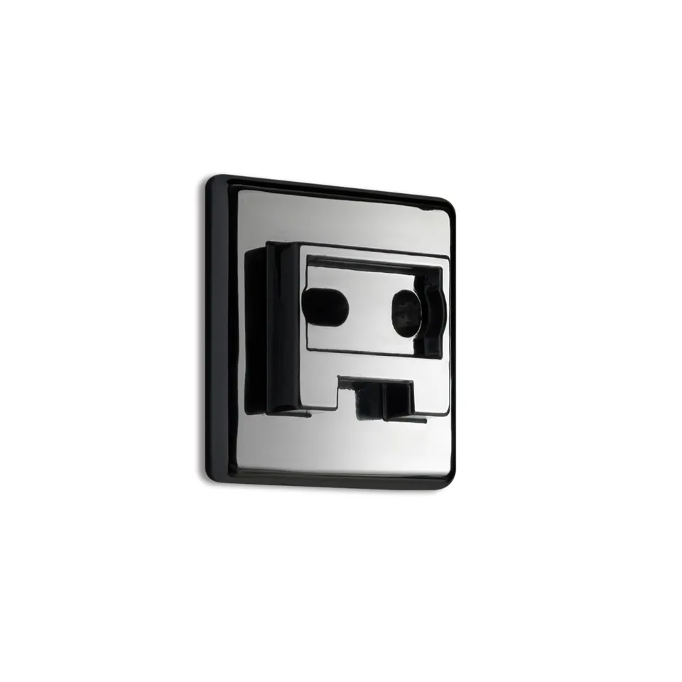gedy-il-giglio-plaque-murale-coller-gun-metal image 1