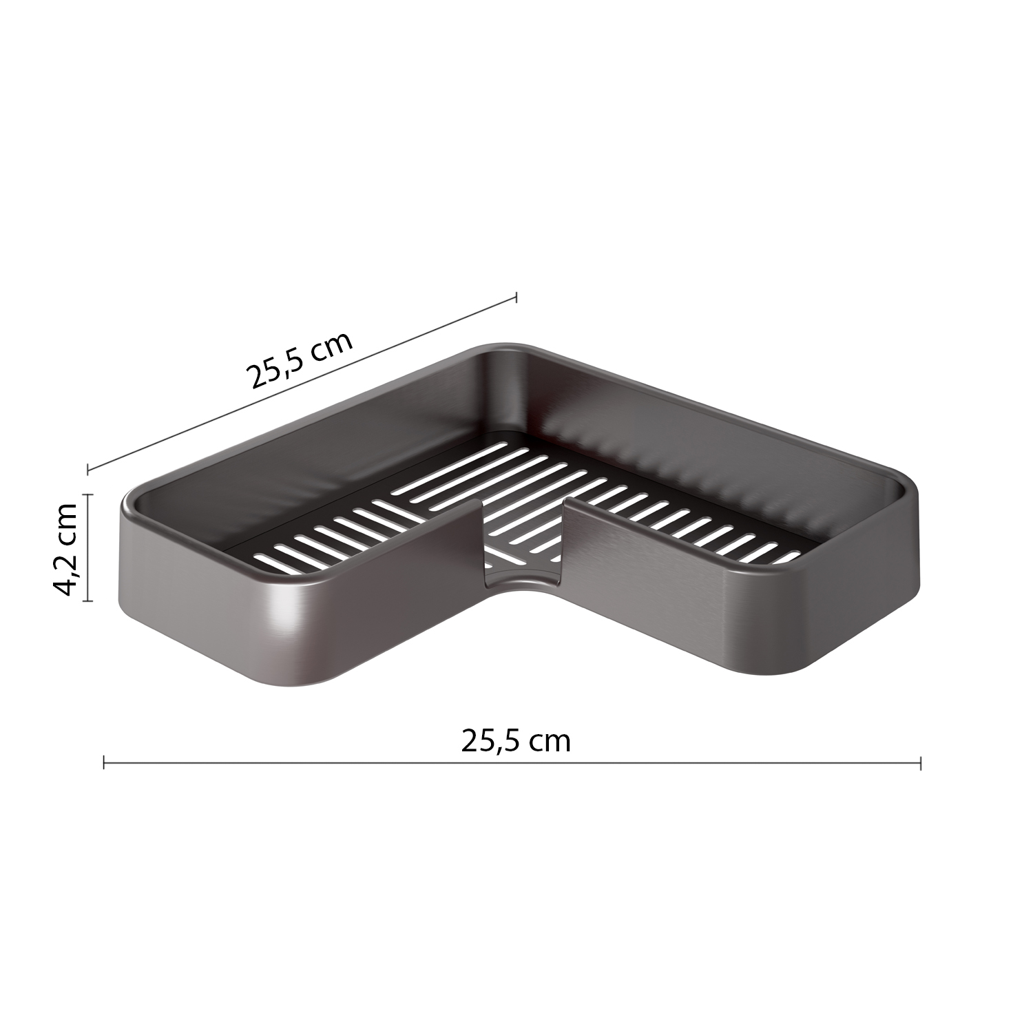 gedy-il-giglio-porte-objets-angle-tag-re-douche-gun-metal image 2