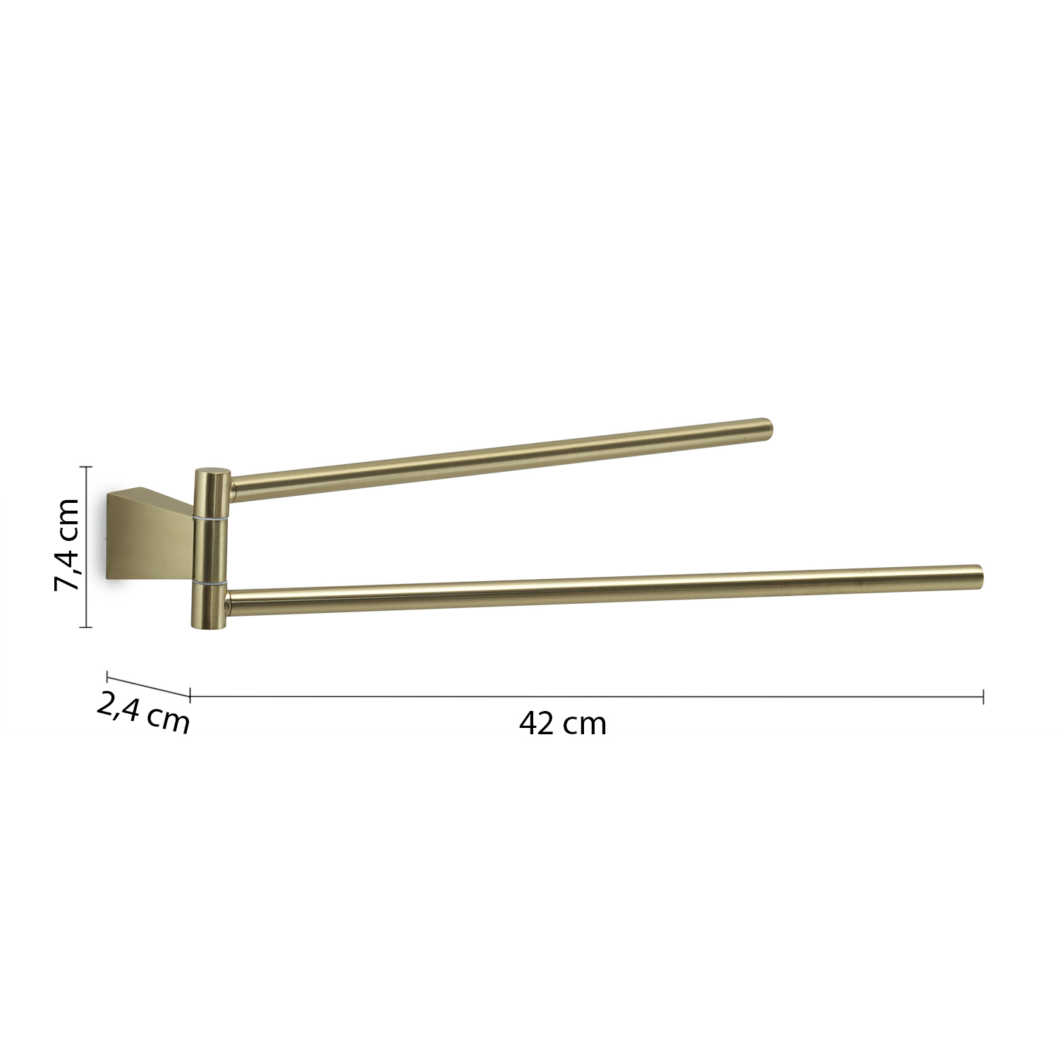 gedy-tonale-porte-serviettes-r-glable-or-mat image 2