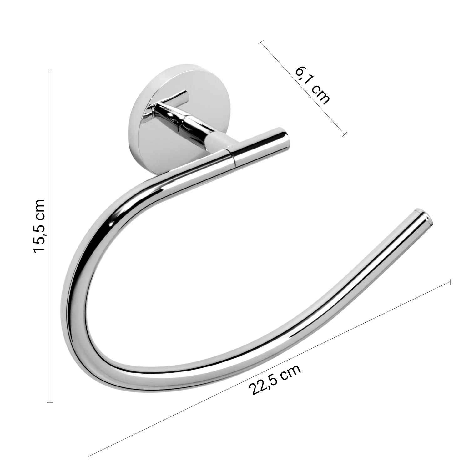gedy-vermont-pro-anneau-porte-serviette-chrome image 2