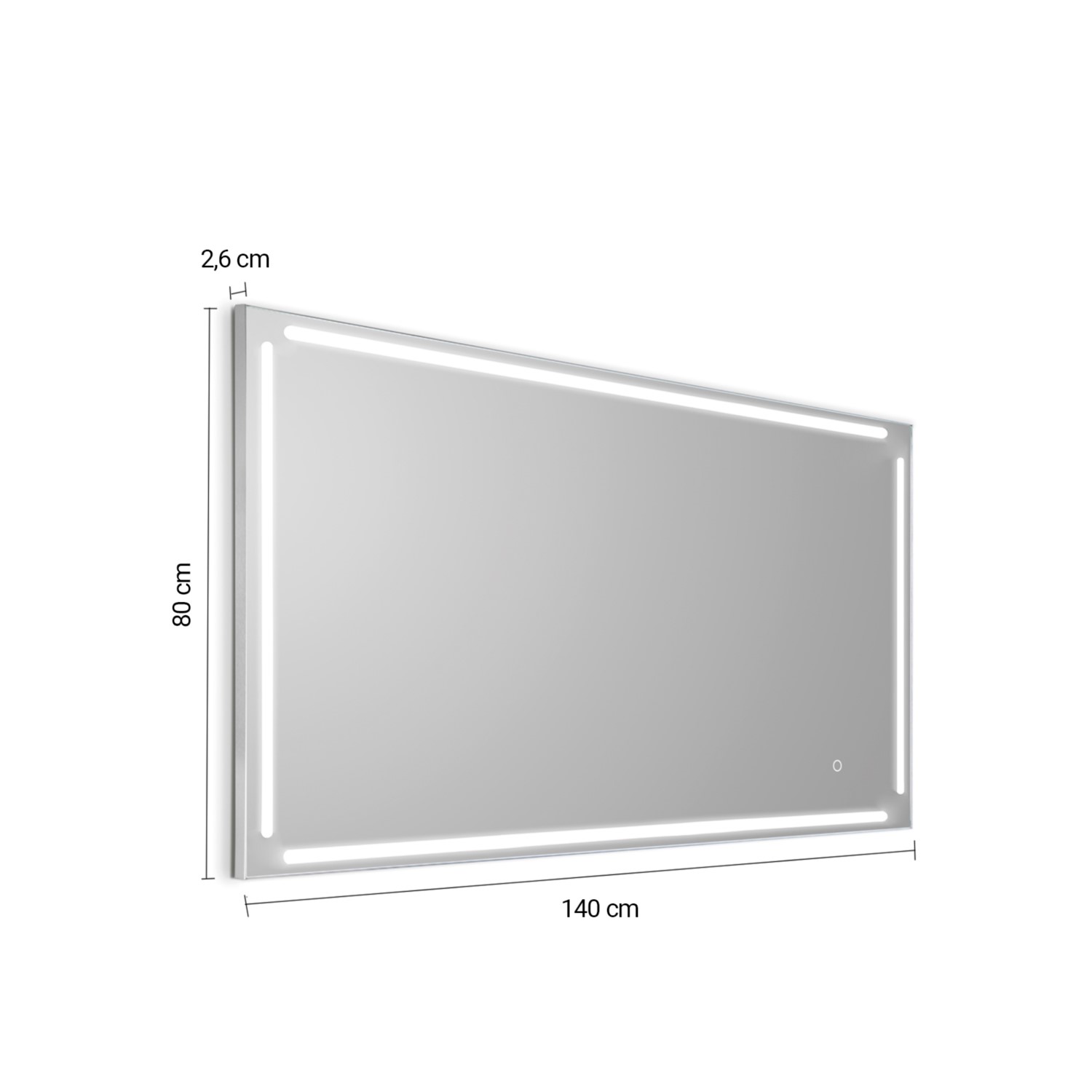 gedy-paul-miroir-rectangulaire-140x80-cadre-bross image 2