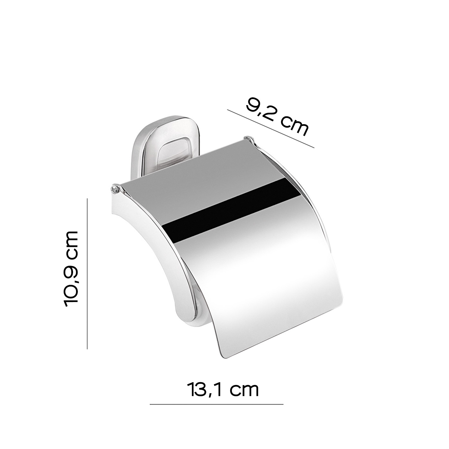 gedy-everest-porte-rouleau-fixer-chrome-avec-couvercle image 2