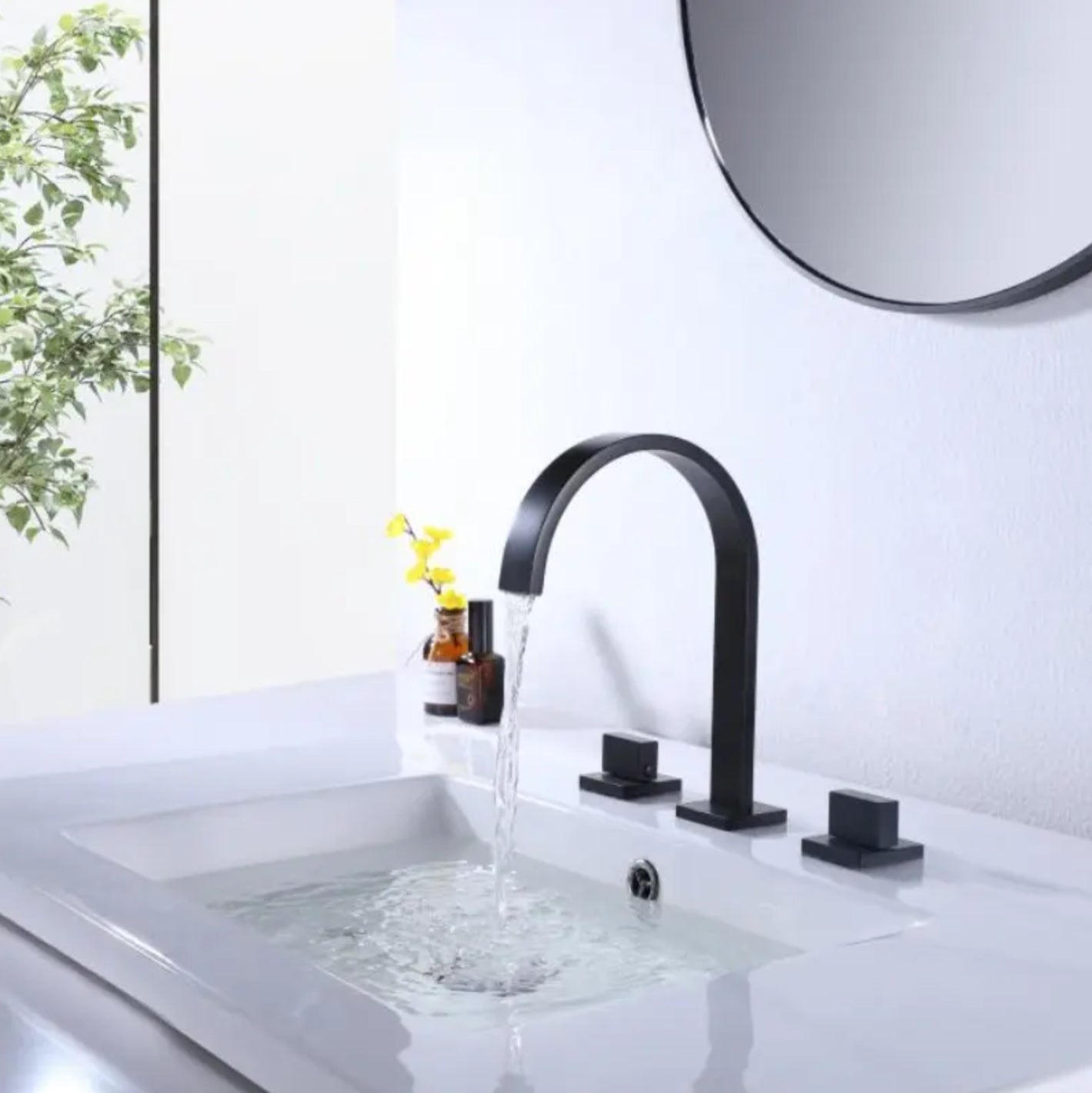 hudor-alph-e-834-robinet-lavabo-noir-mat-3-trous-laiton image 3