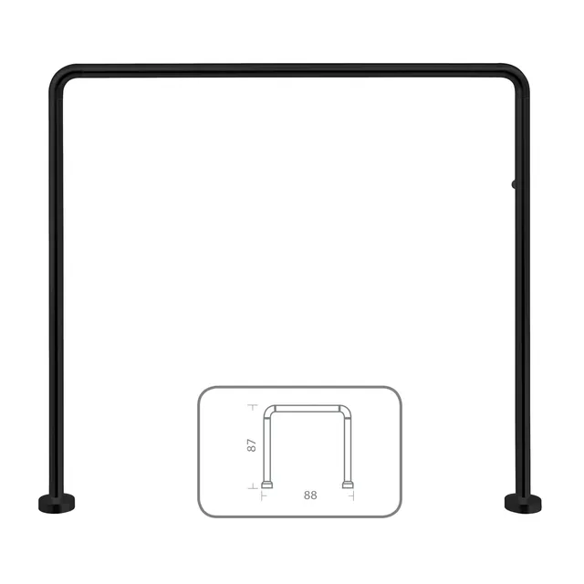 gedy-universel-barre-angulaire-douche-noir-mat image 1