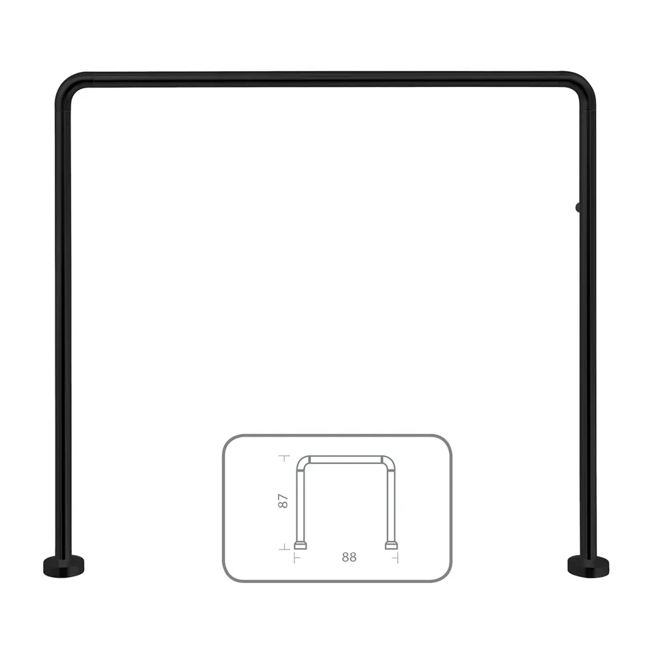 gedy-universel-barre-angulaire-douche-noir-mat image 1