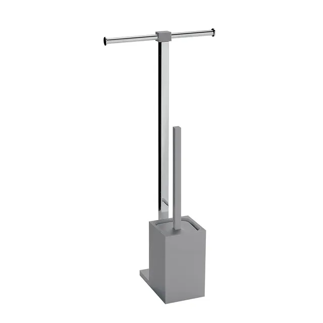 gedy-rainbow-ensemble-porte-papier-et-brosse-wc-gris image 1