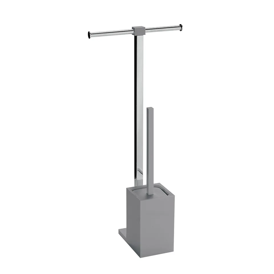 gedy-rainbow-ensemble-porte-papier-et-brosse-wc-gris image 1
