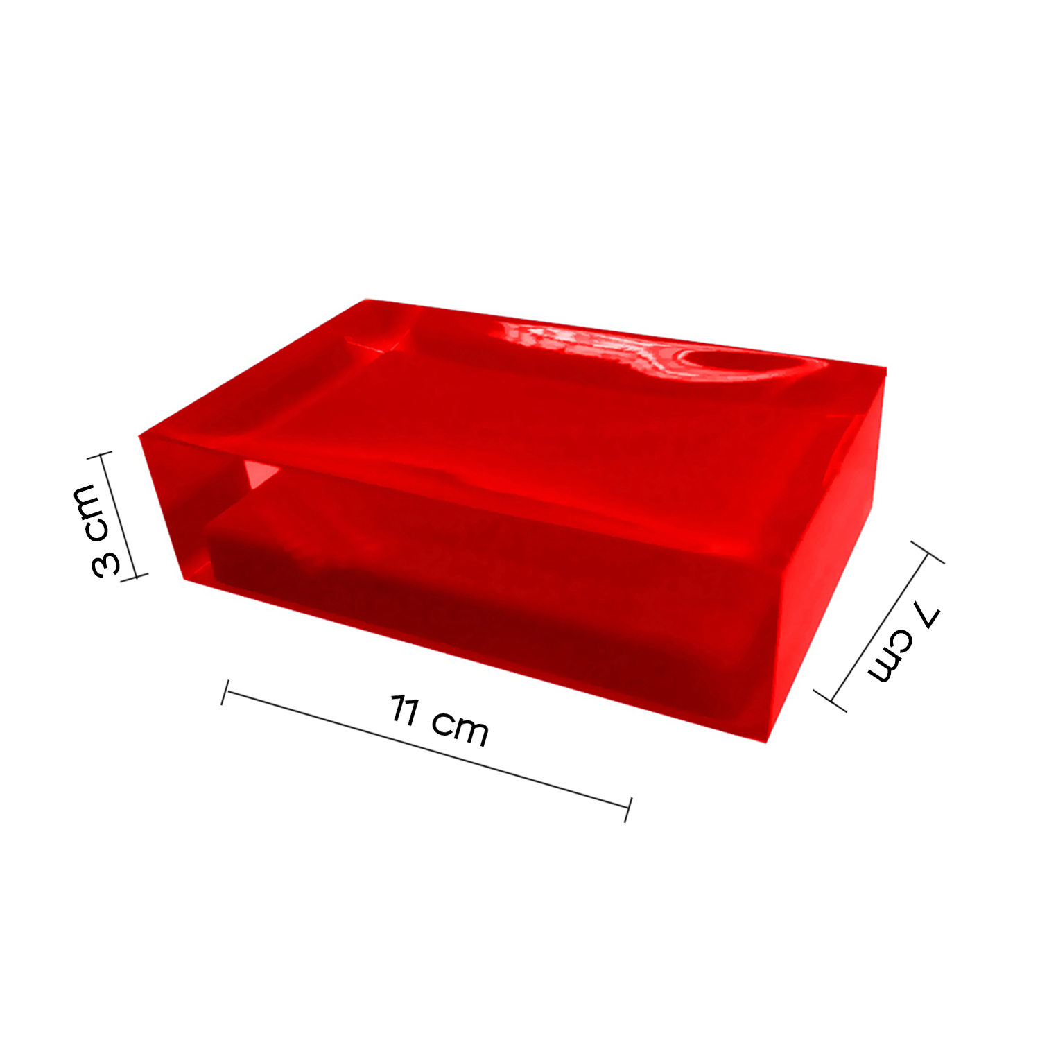 gedy-rainbow-porte-savon-poser-rouge image 2