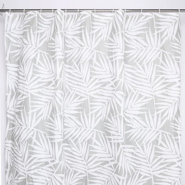 gedy-palme-rideau-de-douche-240x200-cm-blanc-vert image 1