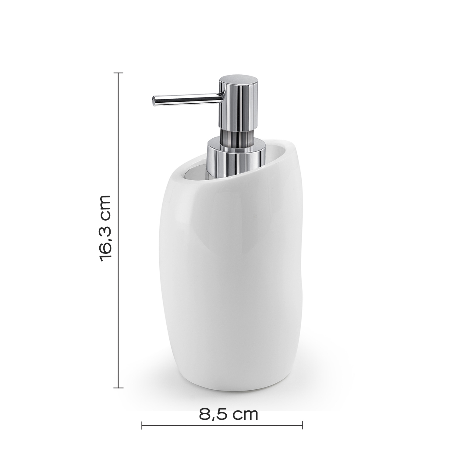 gedy-iside-distributeur-savon-blanc-brillant-poser image 2