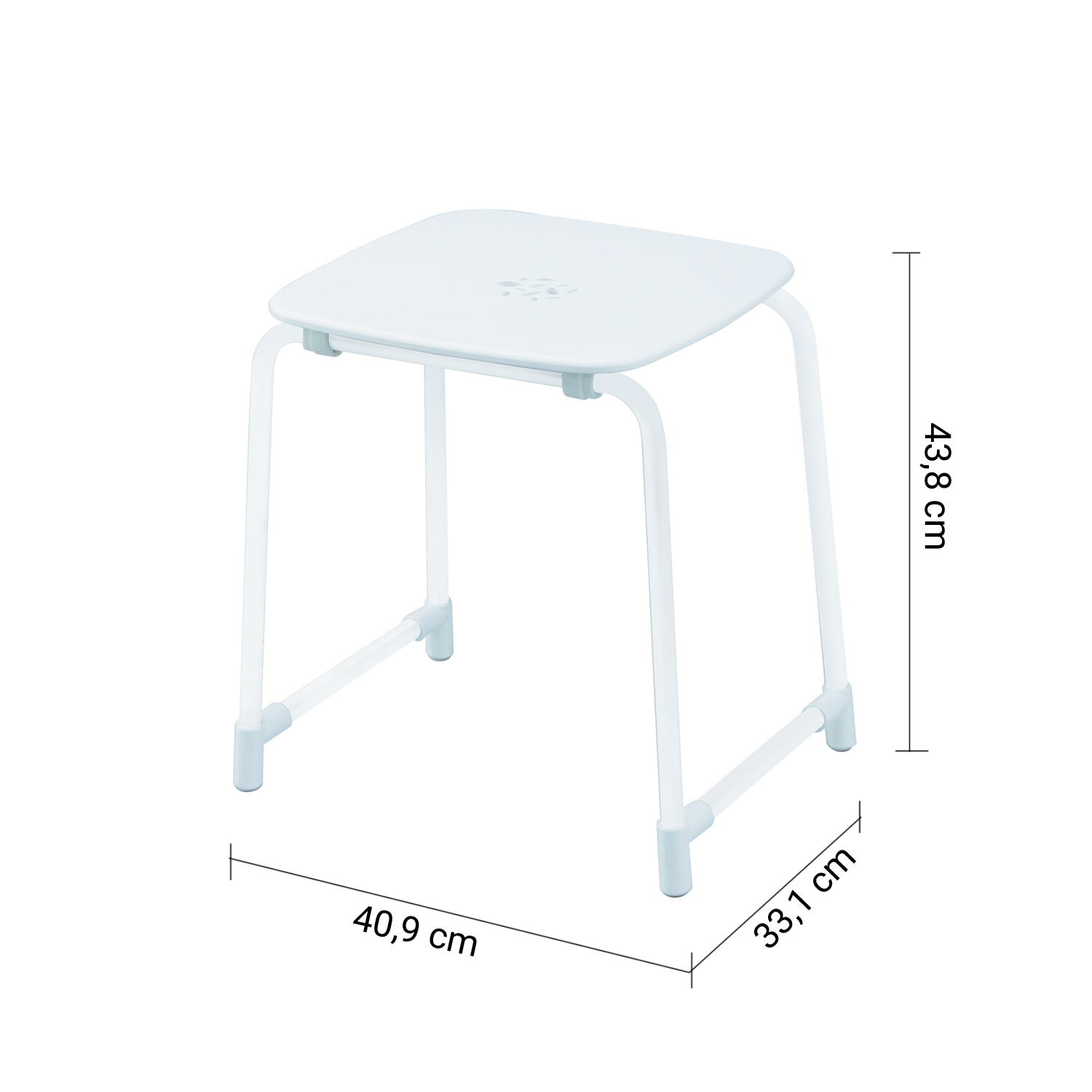 gedy-prima-classe-tabouret-salle-de-bain-blanc-2 image 2