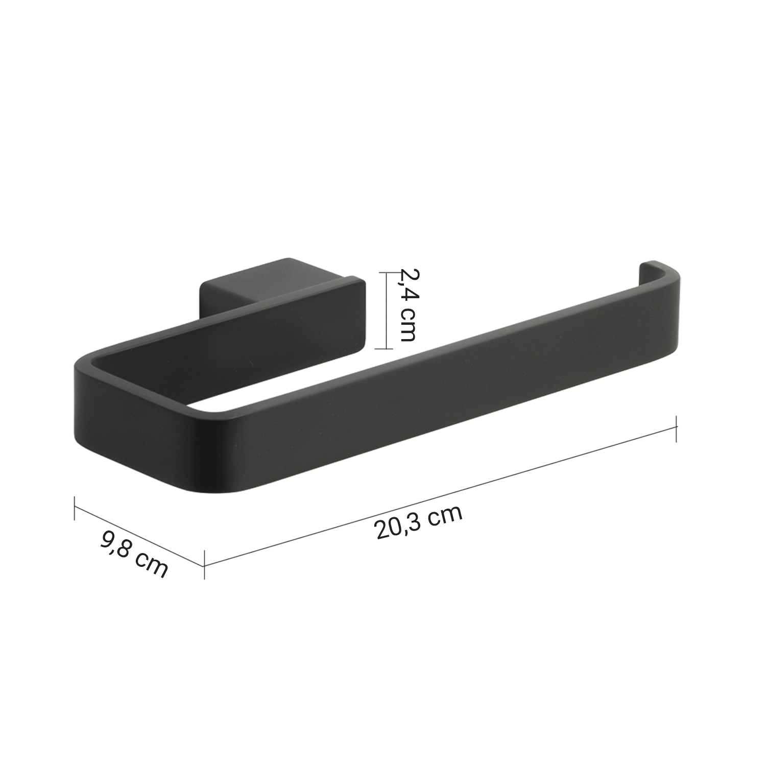 gedy-lounge-anneau-porte-serviettes-noir-mat image 2