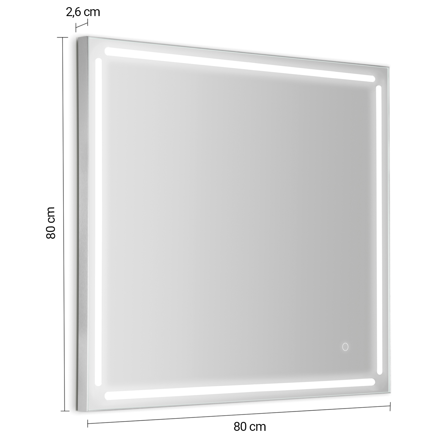 gedy-paul-miroir-80x80-cadre-bross image 2