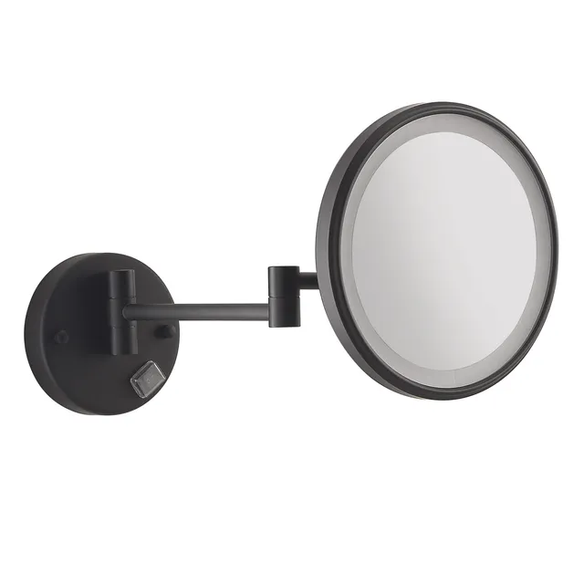 gedy-eva-miroir-grossissant-noir-mat-salle-de-bain image 1