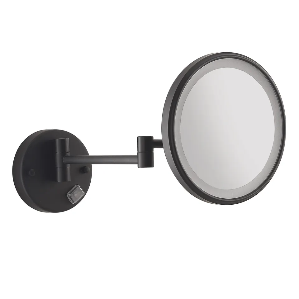 gedy-eva-miroir-grossissant-noir-mat-salle-de-bain image 1