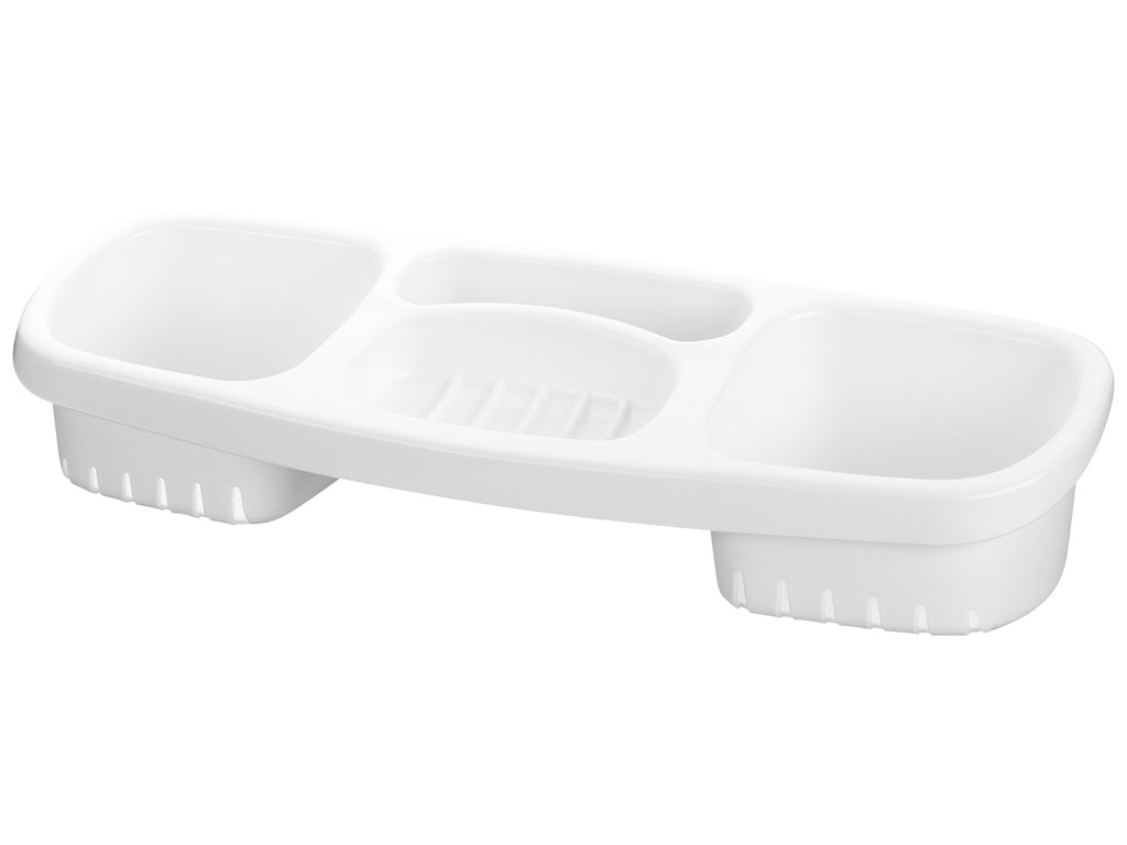 bisk-kaskada-porte-savon-accessoire-salle-de-bain-blanc image 1