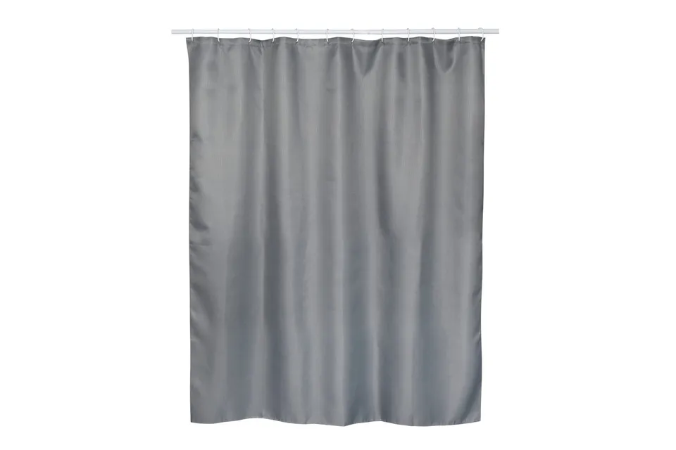 bisk-rist-rideau-de-douche-textile-blanc-180-cm image 1