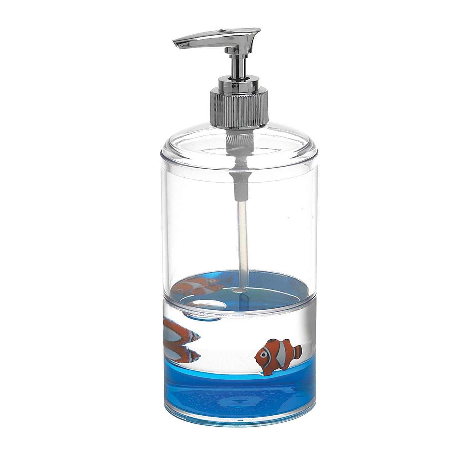gedy-pyxis-distributeur-savon-blanc-bleu-salle-de-bain image 1