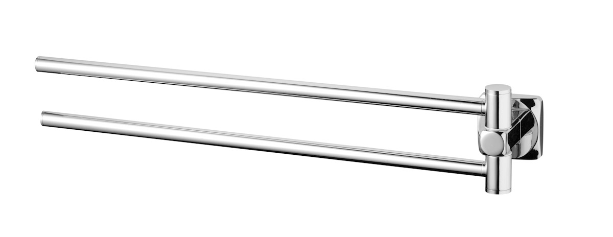 bisk-ice-porte-serviette-2-barres-mobiles-chrom image 1