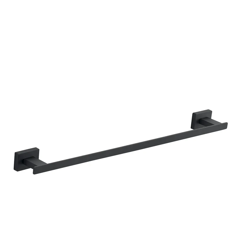 gedy-atena-porte-serviette-mural-noir-mat-45-cm image 1