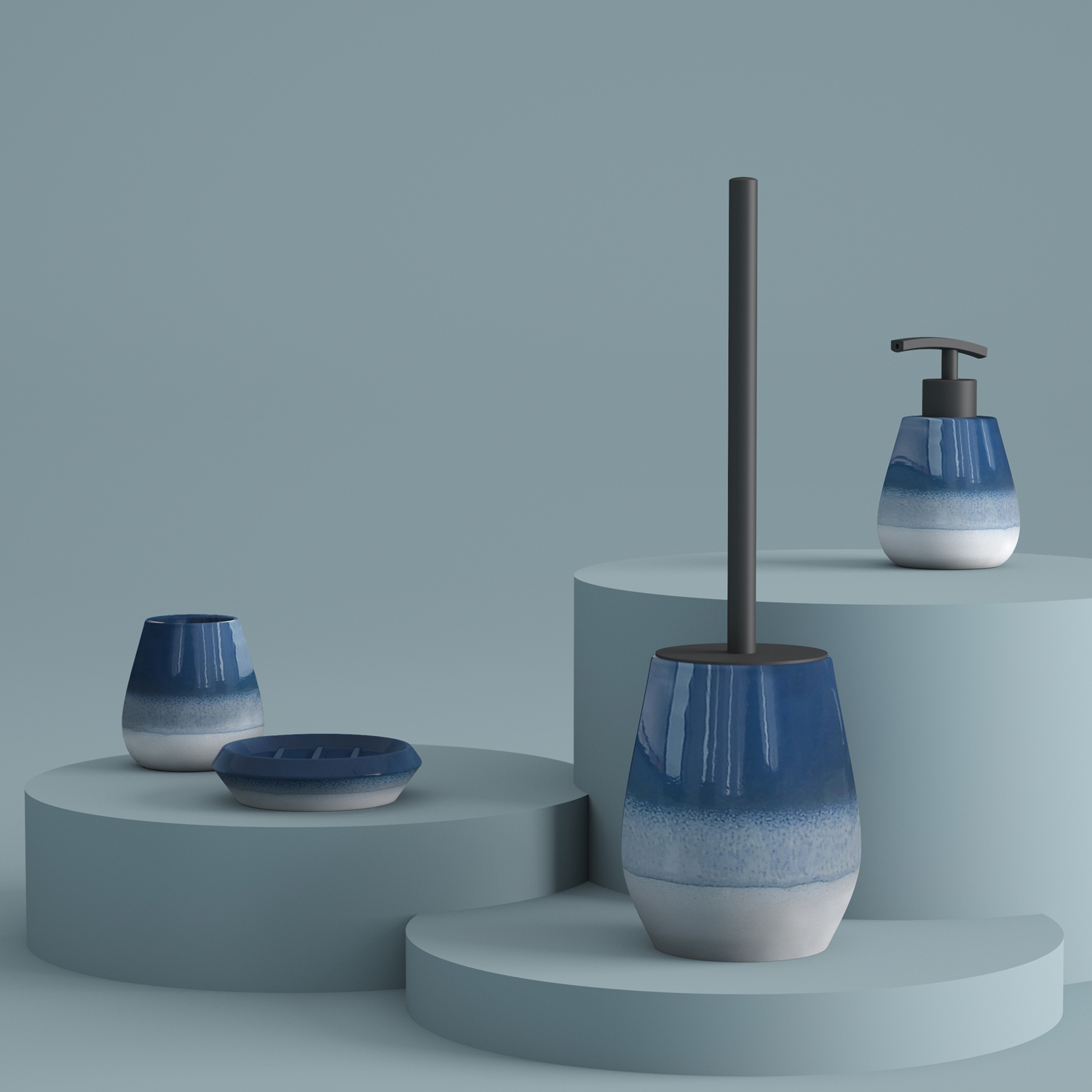 gedy-shejla-distributeur-de-savon-bleu-poser image 3