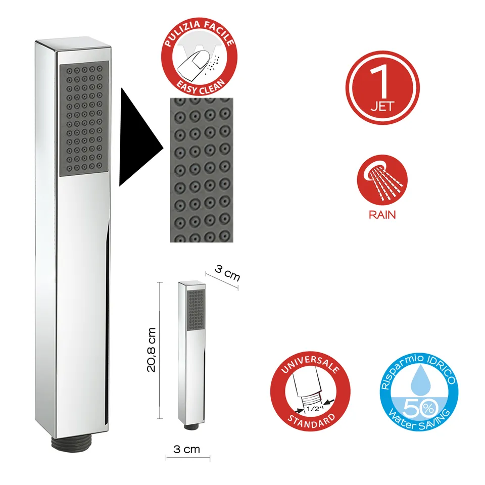 gedy-duplex-ensemble-douche-3-pi-ces-carr-chrome image 1