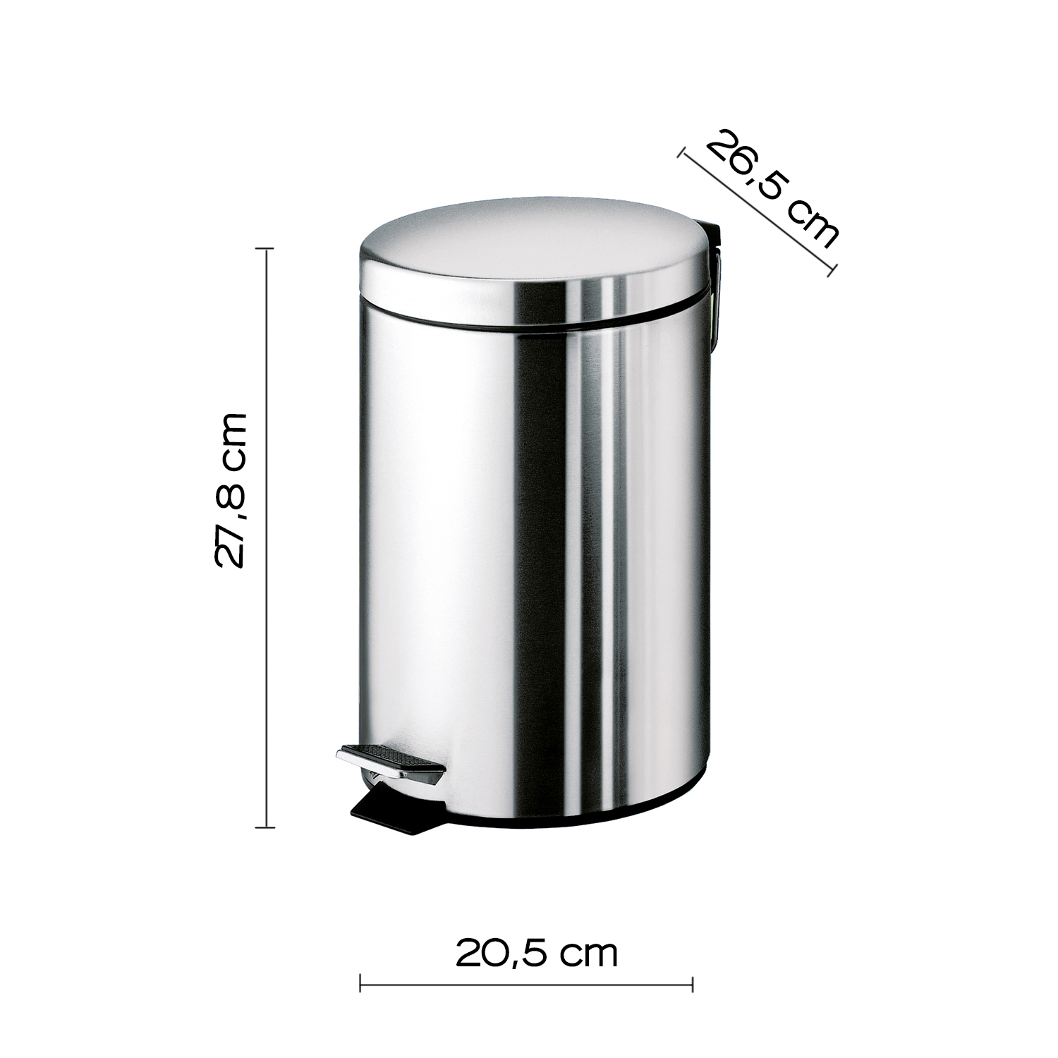gedy-argenta-poubelle-ronde-poli image 2