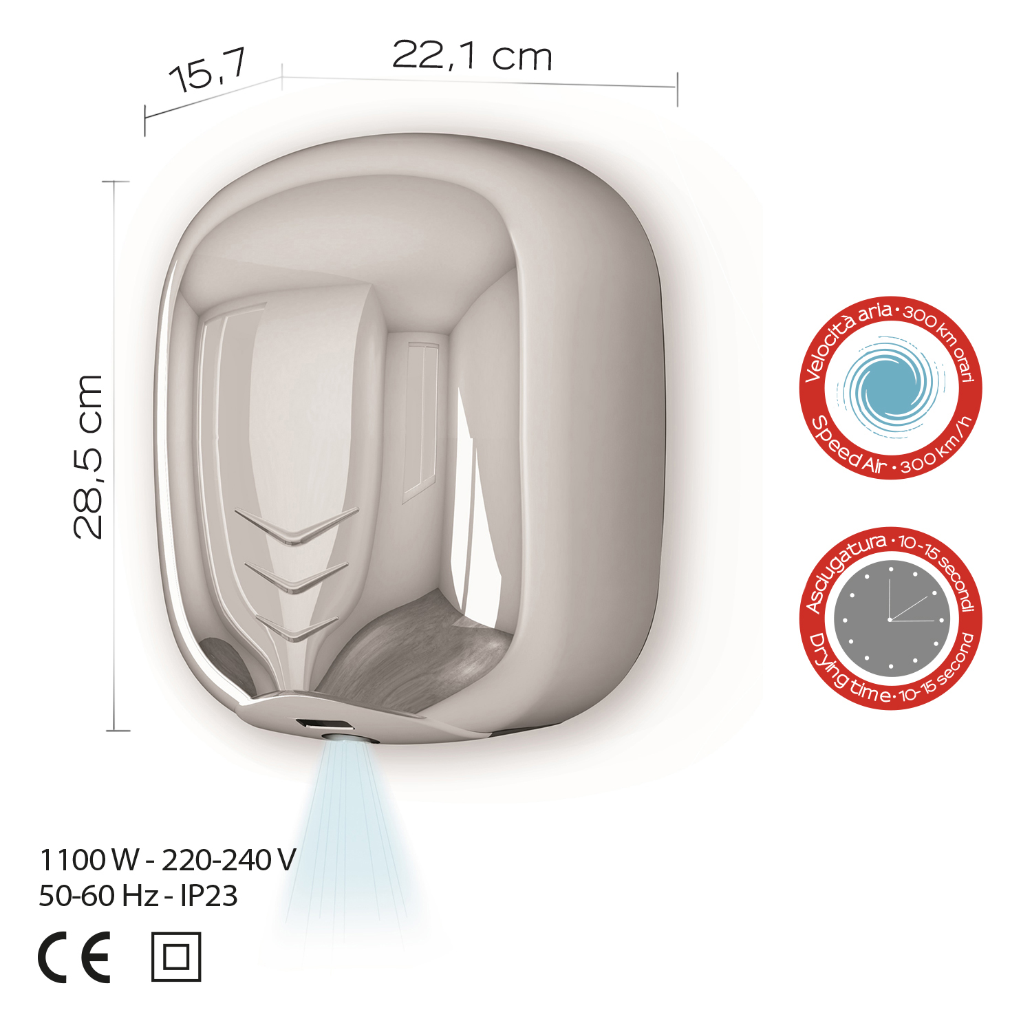 gedy-bora-s-che-mains-lectrique-chrome-cellule image 2