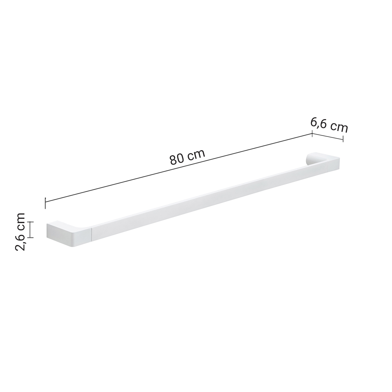 gedy-pirenei-porte-serviette-80-cm-blanc-mat image 2