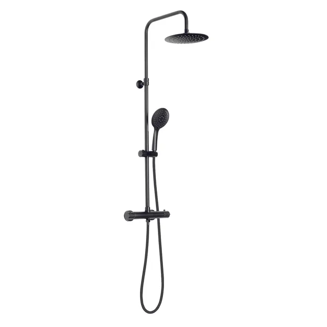 gedy-star-mix-03-colonne-de-douche-extensible-noir-mat image 1