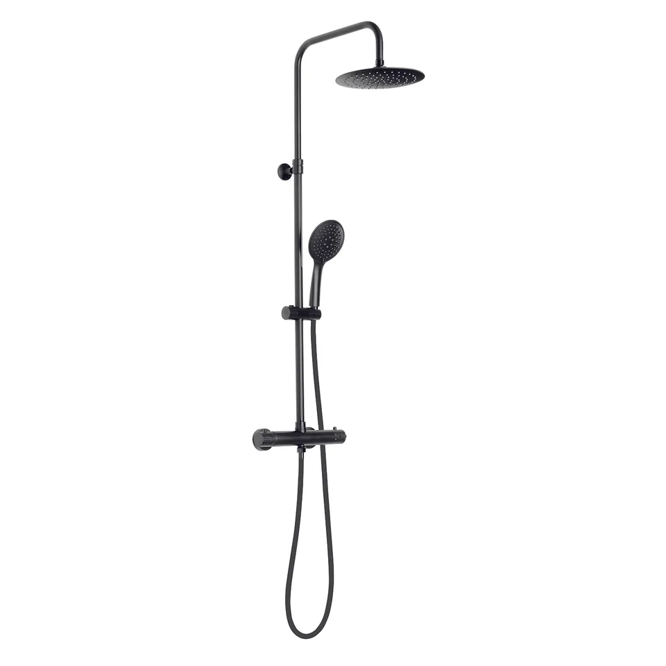 gedy-star-mix-03-colonne-de-douche-extensible-noir-mat image 1