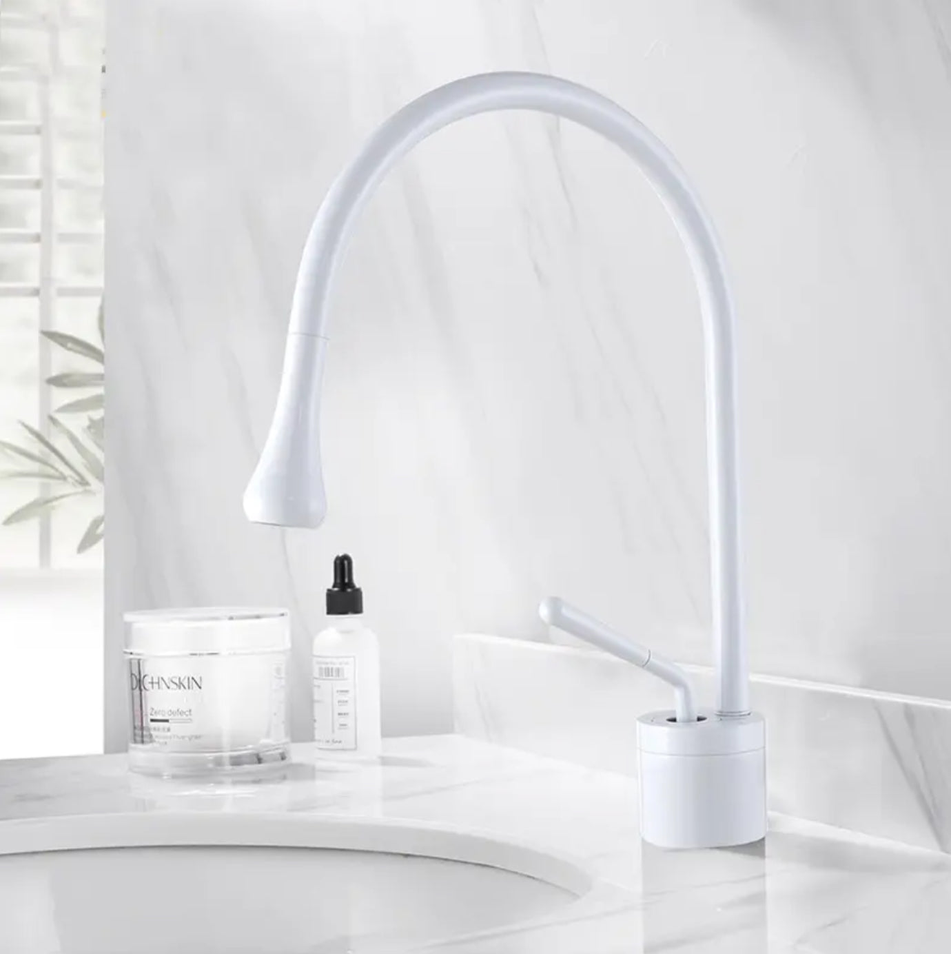 hudor-argolide-201-robinet-lavabo-blanc-mat image 2