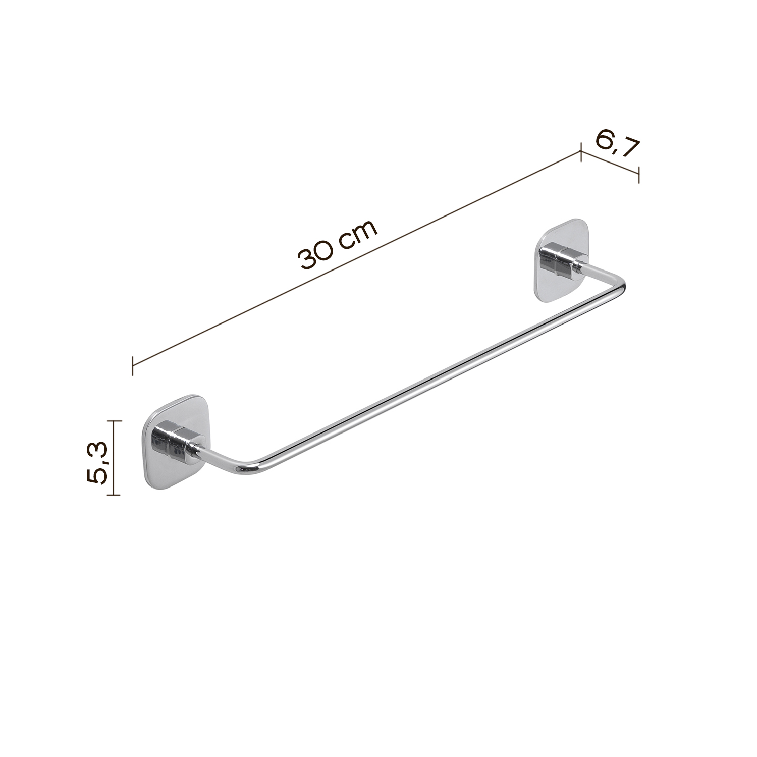 gedy-teide-porte-serviette-30-cm-chrome-mural image 2