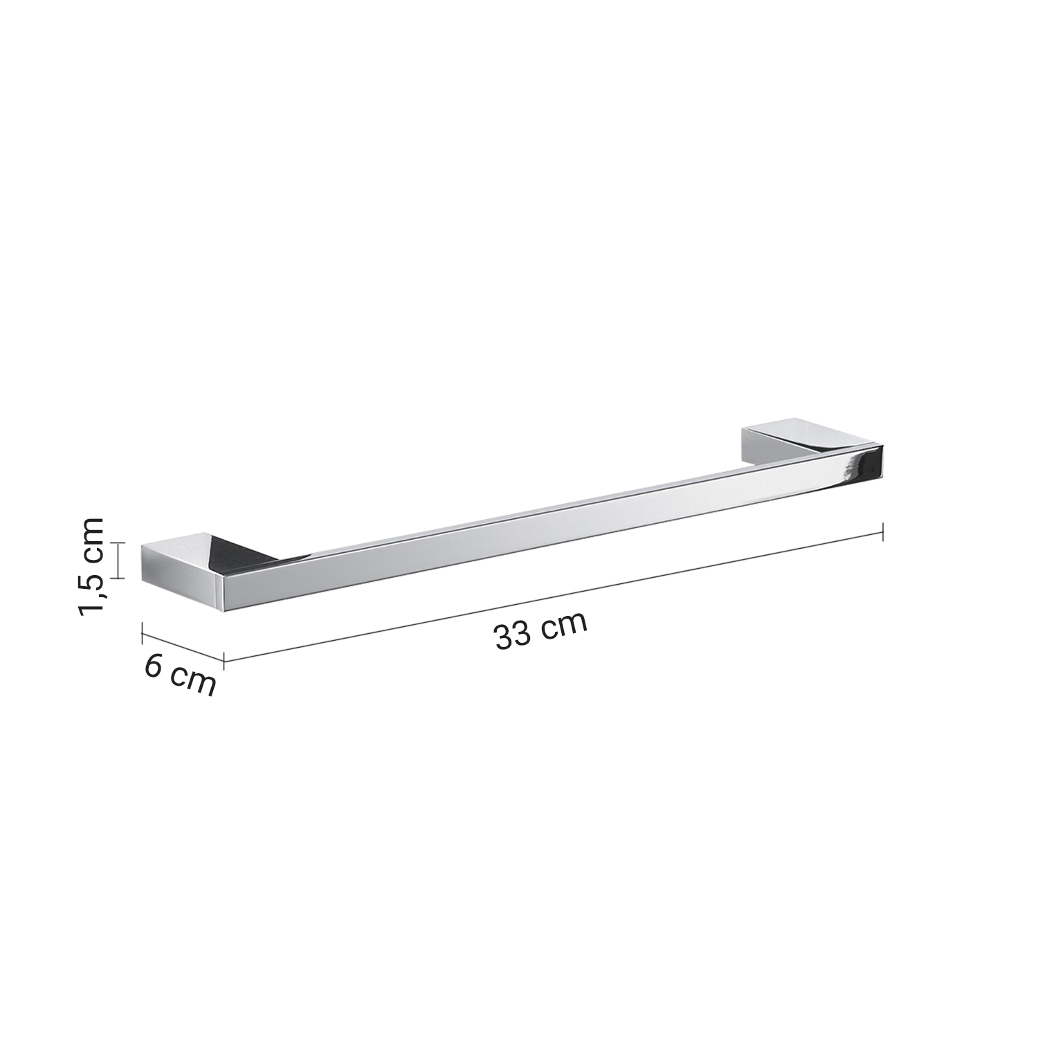 gedy-lanzarote-porte-serviette-33-cm-barre-salle-de-bain-chrome image 2