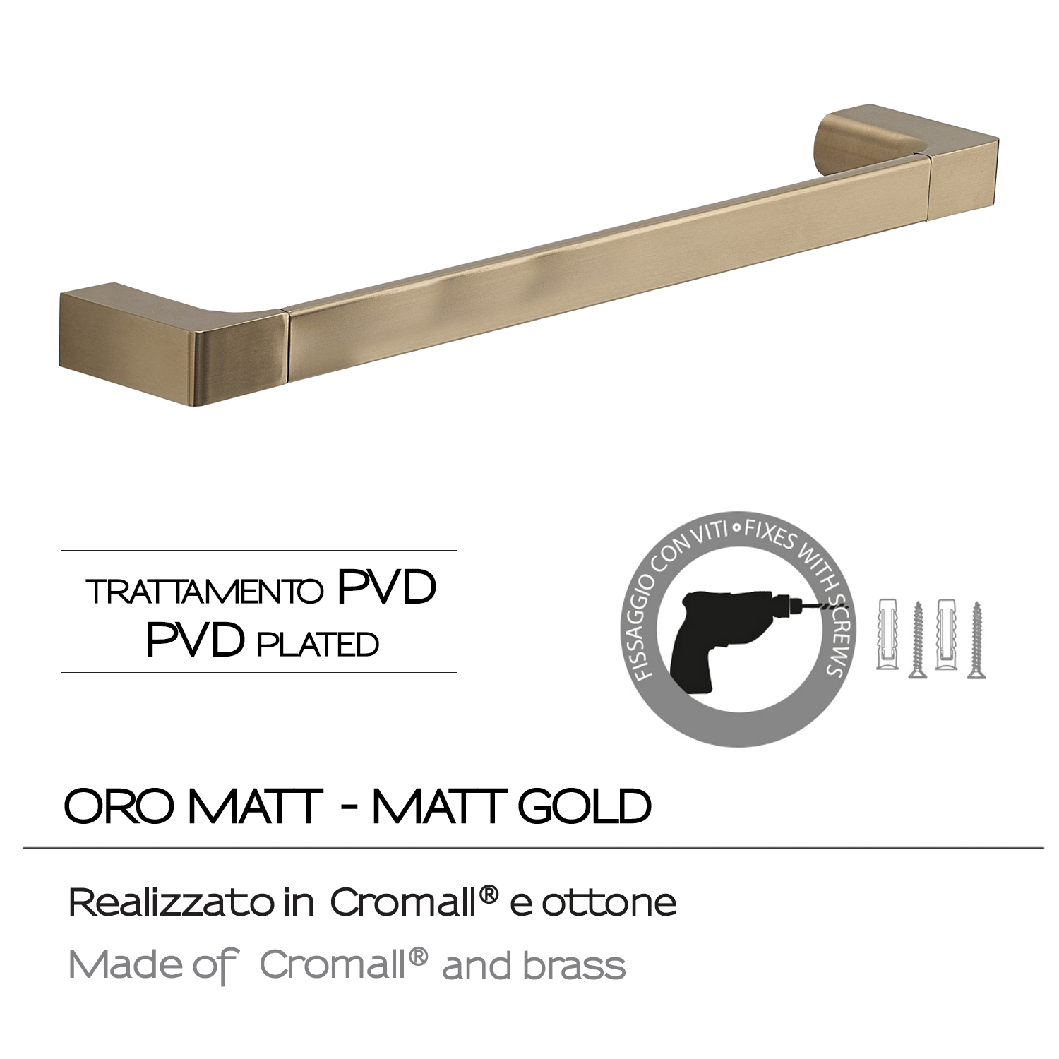gedy-pirenei-porte-serviette-45-cm-or-mat image 4