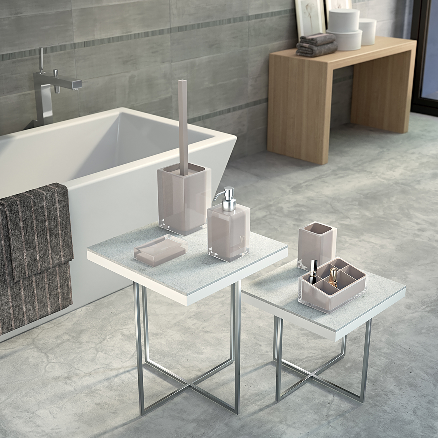 gedy-rainbow-porte-savon-gris-clair image 4