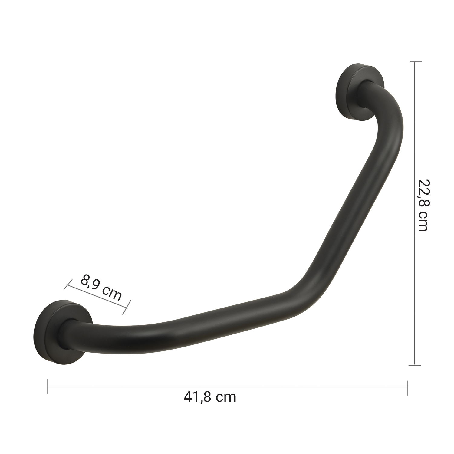 gedy-up-barre-d-appui-135-noir-mat-contract image 2