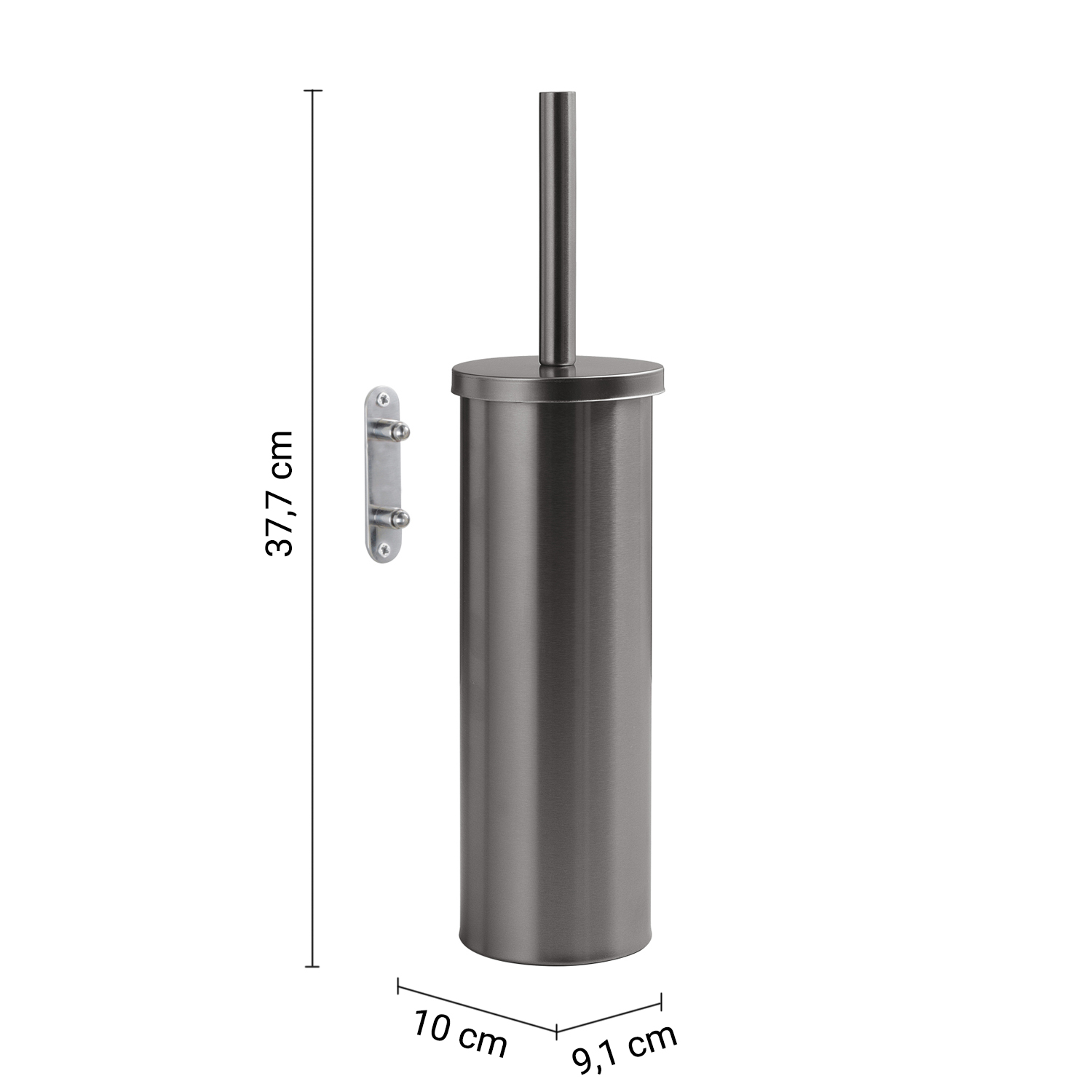 gedy-flip-porte-brosse-wc-mural-gun-metal image 2