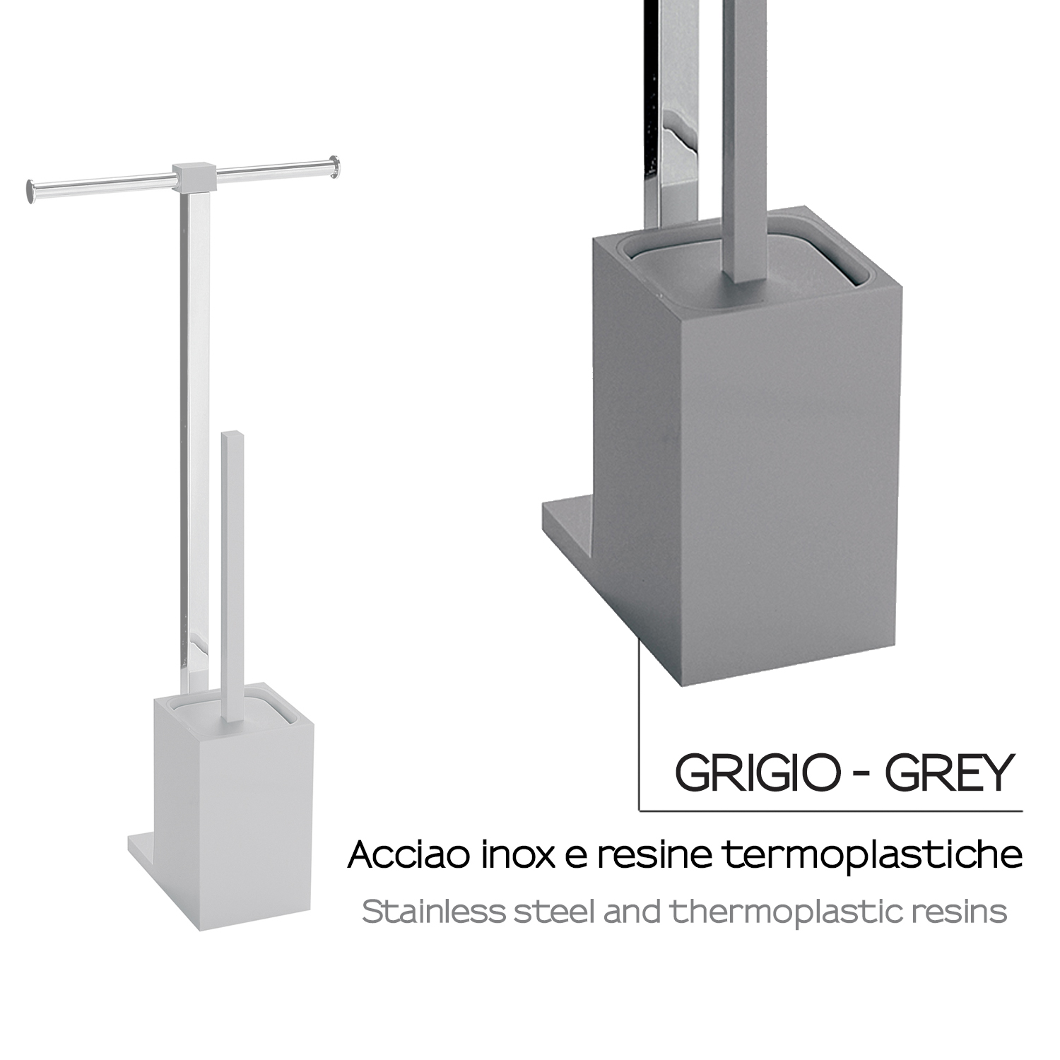 gedy-rainbow-ensemble-porte-papier-et-brosse-wc-gris image 3