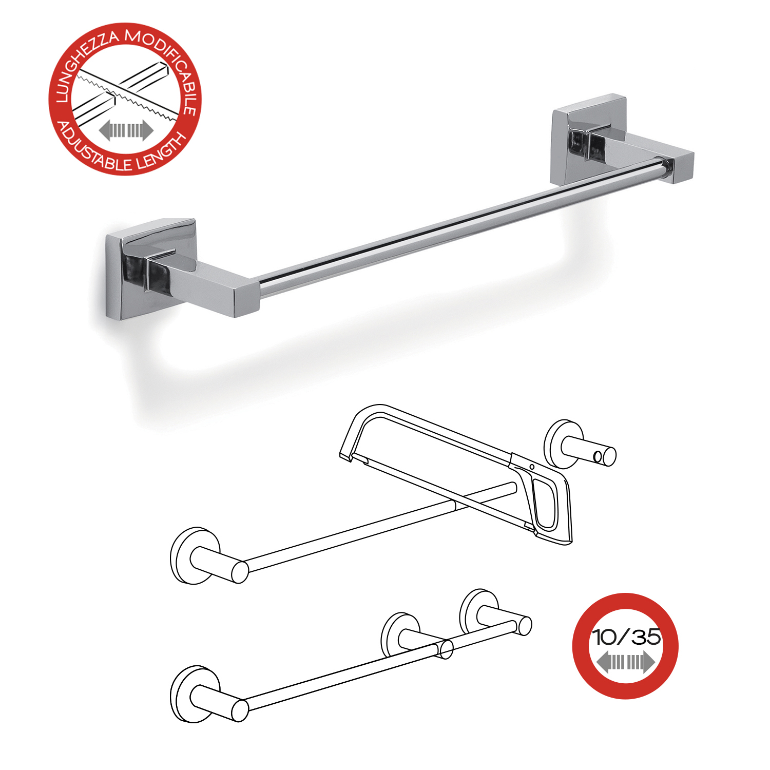 gedy-olimpo-porte-serviette-35-cm-chrome image 5