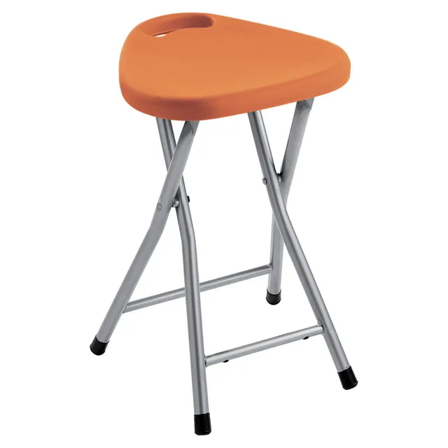 gedy-co75-tabouret-salle-de-bain-orange-repliable image 1