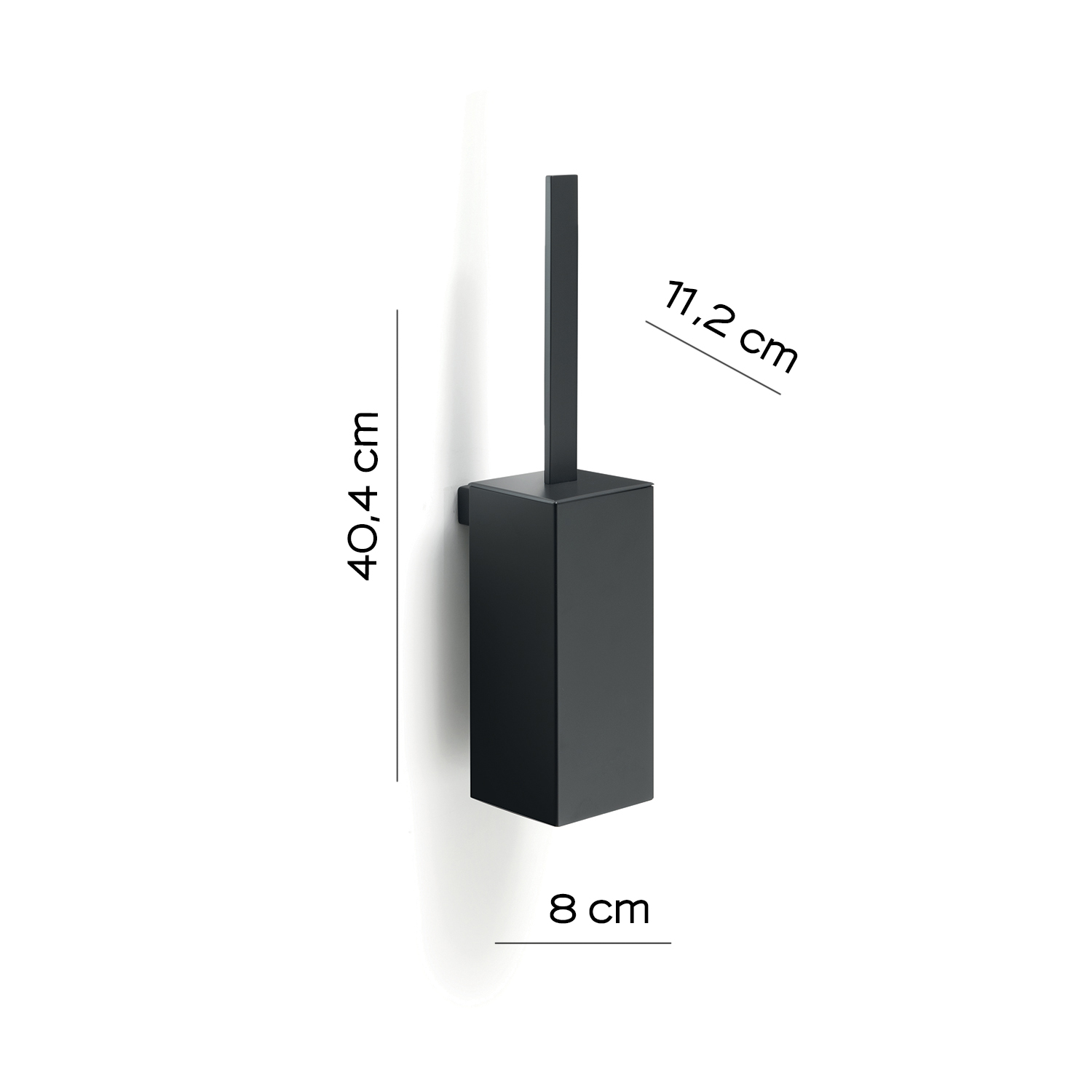 gedy-lounge-porte-brosse-wc-mural-noir-mat image 2