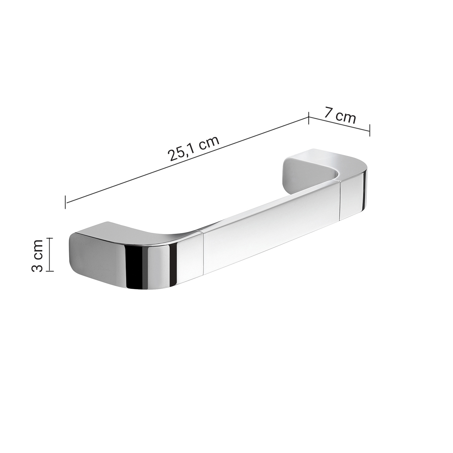 gedy-outline-porte-serviette-25-cm-chrome-mural image 2