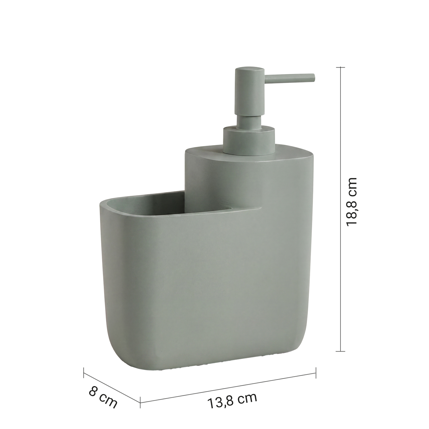 gedy-ylenia-distributeur-savon-porte-brosse-vert-sauge-mat image 2