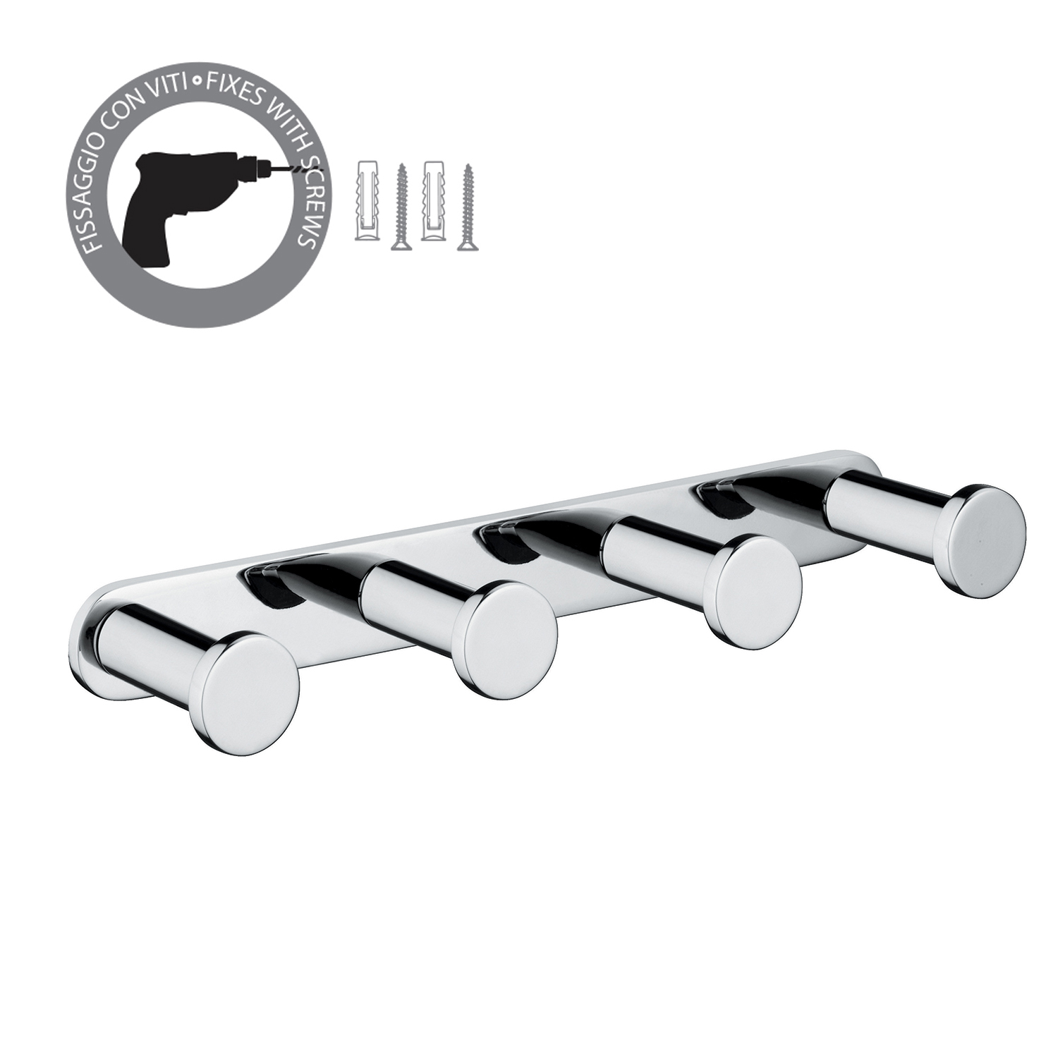 gedy-canarie-crochet-4-t-tes-chrome-salle-de-bain image 4
