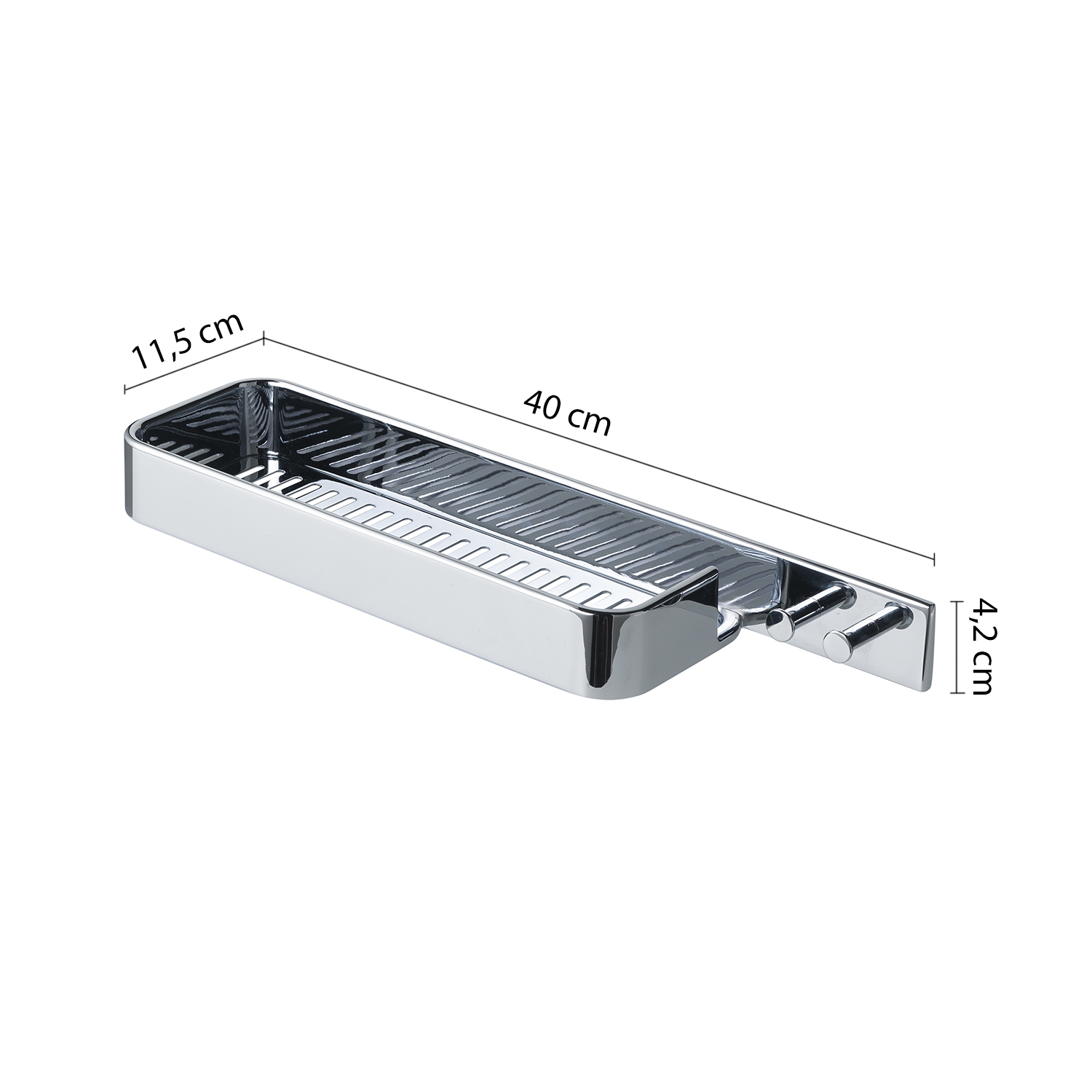gedy-il-giglio-porte-objet-douche-rectangulaire-chrome image 2